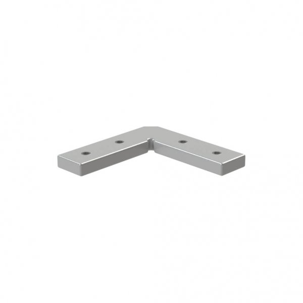 90 degree - square cap rail connector