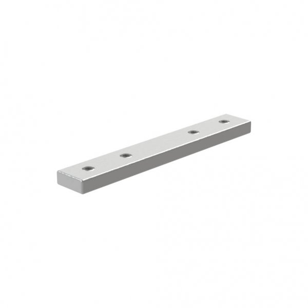 180 degree - square cap rail connector