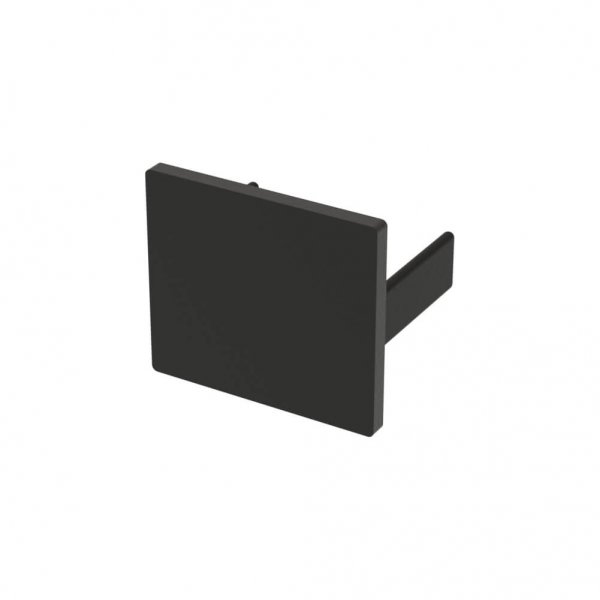 End cap - square cap rail. Black