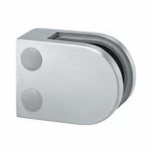 Round glass clamp - Flat back.