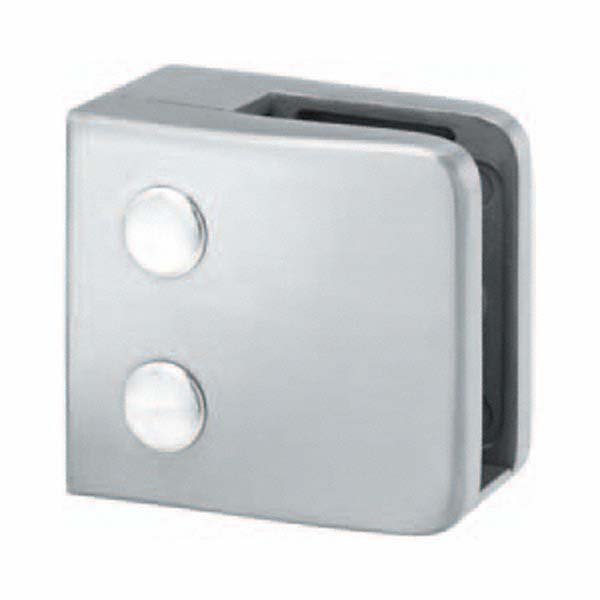 Square flat back glass clamp