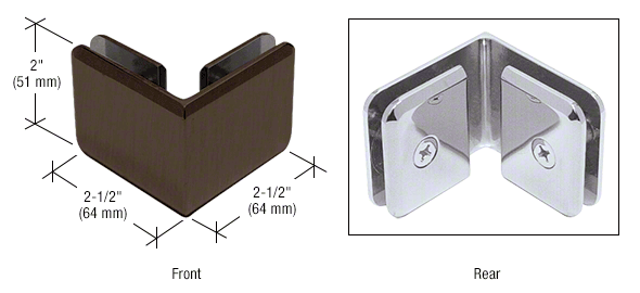 Glass clamp - bevelled edge glass to glass clamp
