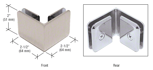 Glass clamp - bevelled edge glass to glass clamp