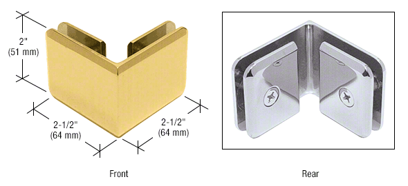 Glass clamp - bevelled edge glass to glass clamp