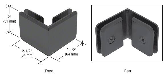 Glass clamp - bevelled edge glass to glass clamp