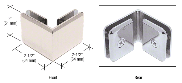 Glass clamp - bevelled edge glass to glass clamp