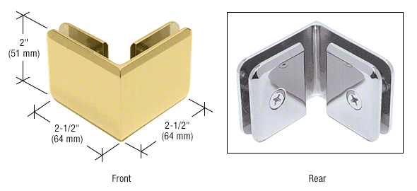 Glass clamp - bevelled edge glass to glass clamp
