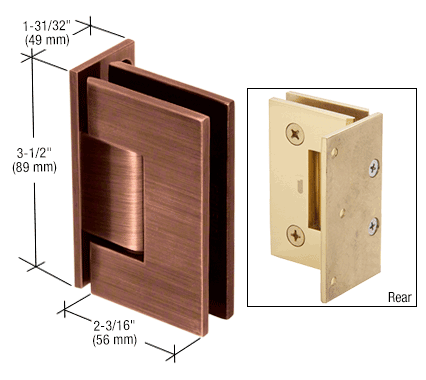 Geneva wall to glass hinge