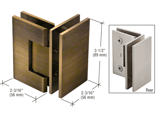 Geneva 90 degree glass to glass hinge