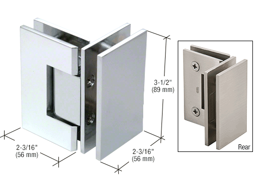 Geneva 90 degree glass to glass hinge