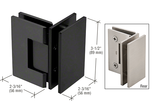 Geneva 90 degree glass to glass hinge