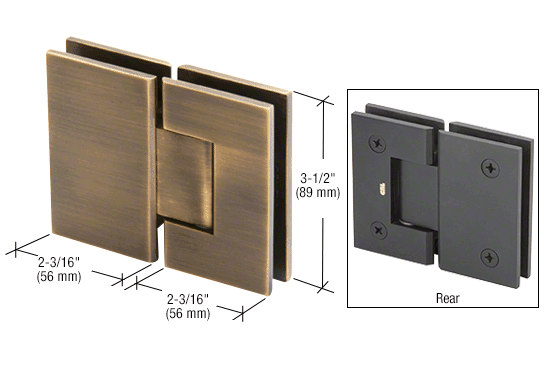 Geneva 180 degree glass to glass hinge