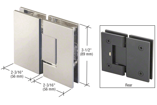 Geneva 180 degree glass to glass hinge