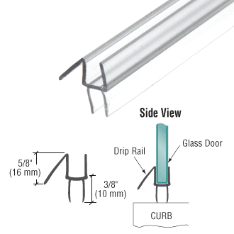 Bottom wipe with drip rail