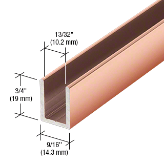 Fixed screen U-channel 10mm