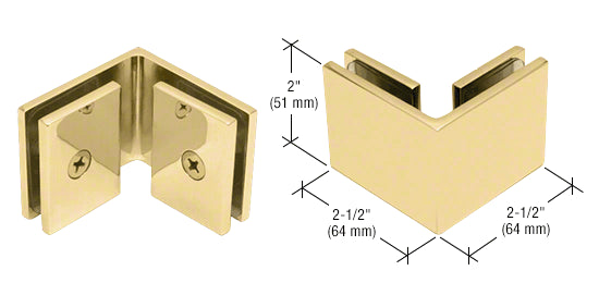 Glass clamp - square glass to glass
