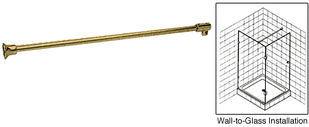 Support arm - 990mm wall to glass for 10-12mm glass