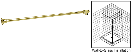 Support arm - 990mm wall to glass for 10-12mm glass