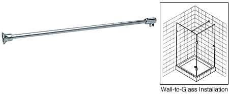Support arm - 990mm wall to glass for 10-12mm glass