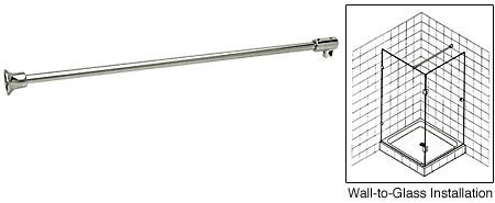 Support arm - 990mm wall to glass for 10-12mm glass