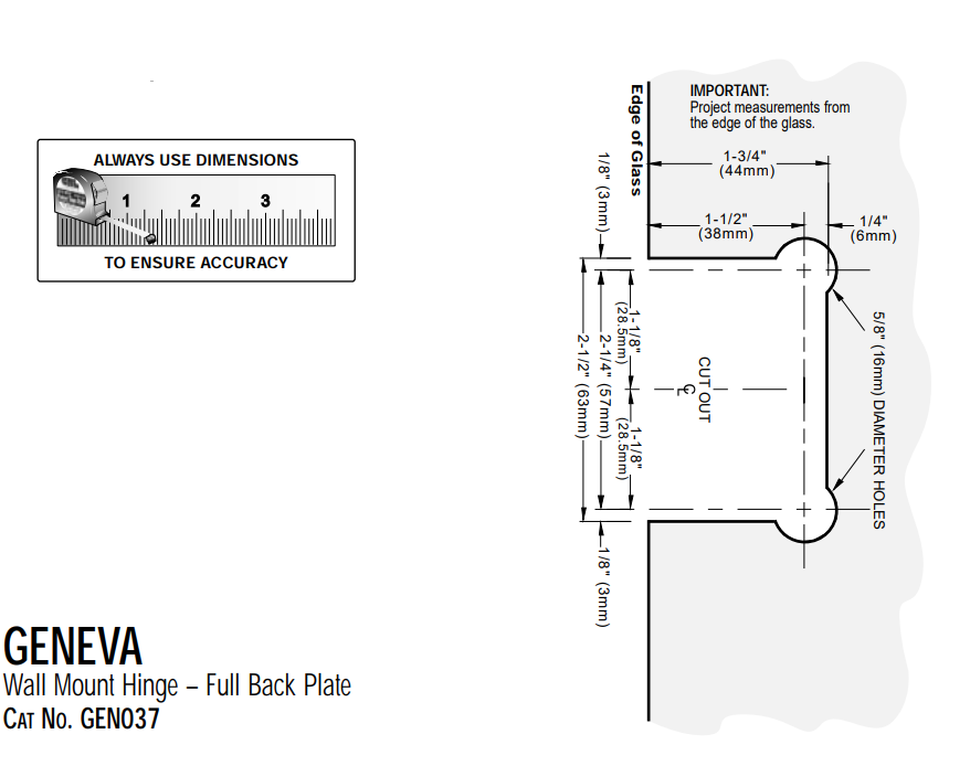 Geneva wall mount full back