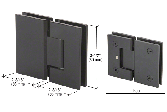 Geneva 180 degree glass to glass hinge