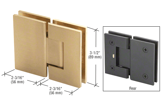 Geneva 180 degree glass to glass hinge