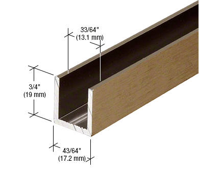 Fixed screen U-channel 12mm