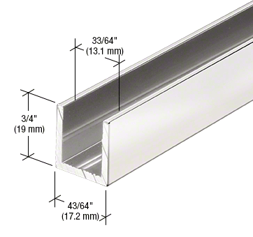Fixed screen U-channel 12mm