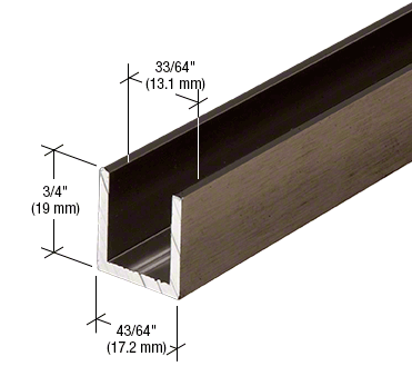 Fixed screen U-channel 12mm