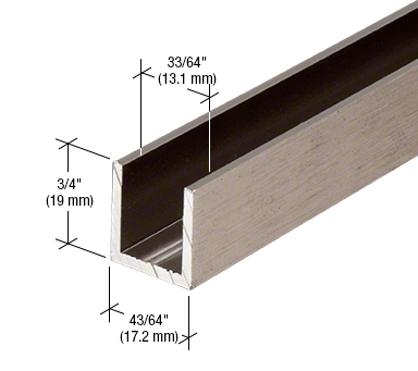 Fixed screen U-channel 12mm
