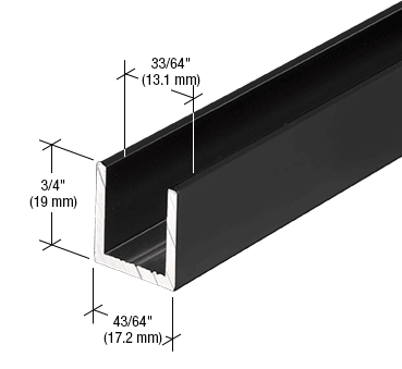Fixed screen U-channel 12mm