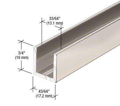 Fixed screen U-channel 12mm