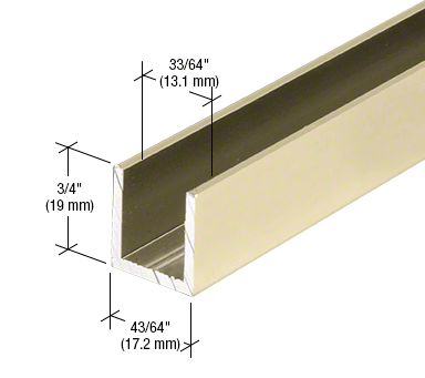 Fixed screen U-channel 12mm