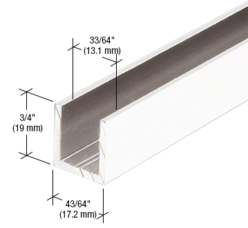 Fixed screen U-channel 12mm