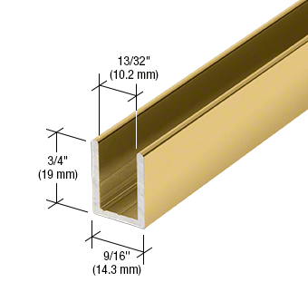 Fixed screen U-channel 10mm