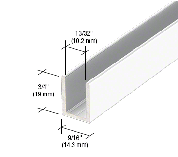 Fixed screen U-channel 10mm
