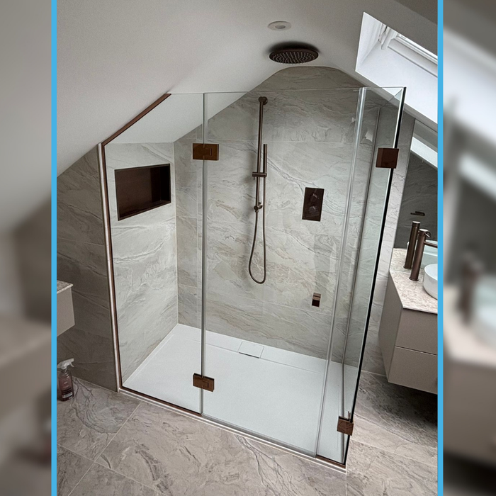 Bespoke Shape Enclosure - Splashing Out Bathrooms, Wakefield