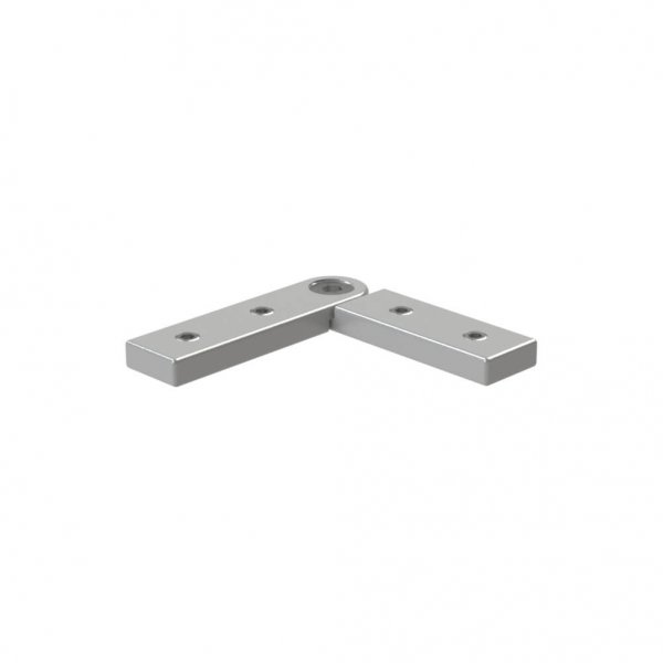 90-180 degree adjustable square cap rail connector - horizontal