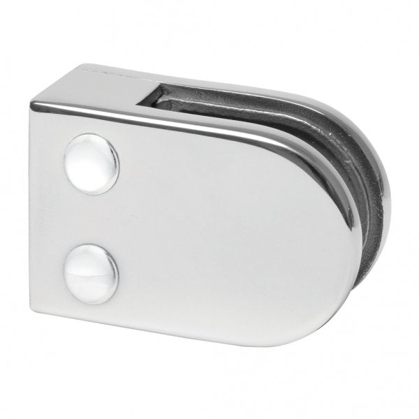 Round glass clamp - flat back. Mirror