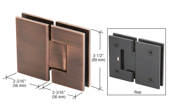 Geneva 180 degree glass to glass hinge