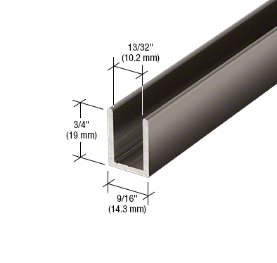 Fixed screen U-channel 10mm