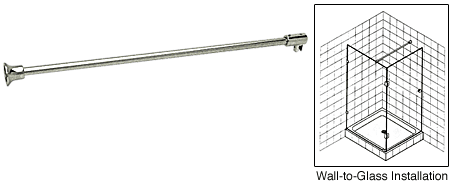 Support arm - 990mm wall to glass for 10-12mm glass