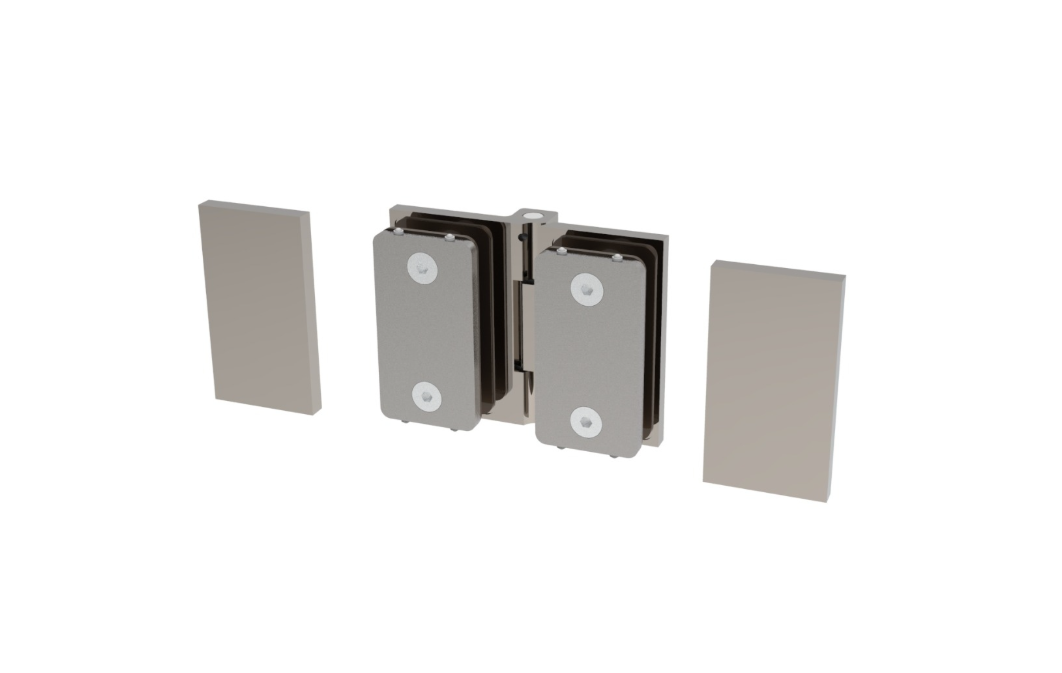 Bifold hinge - glass to glass