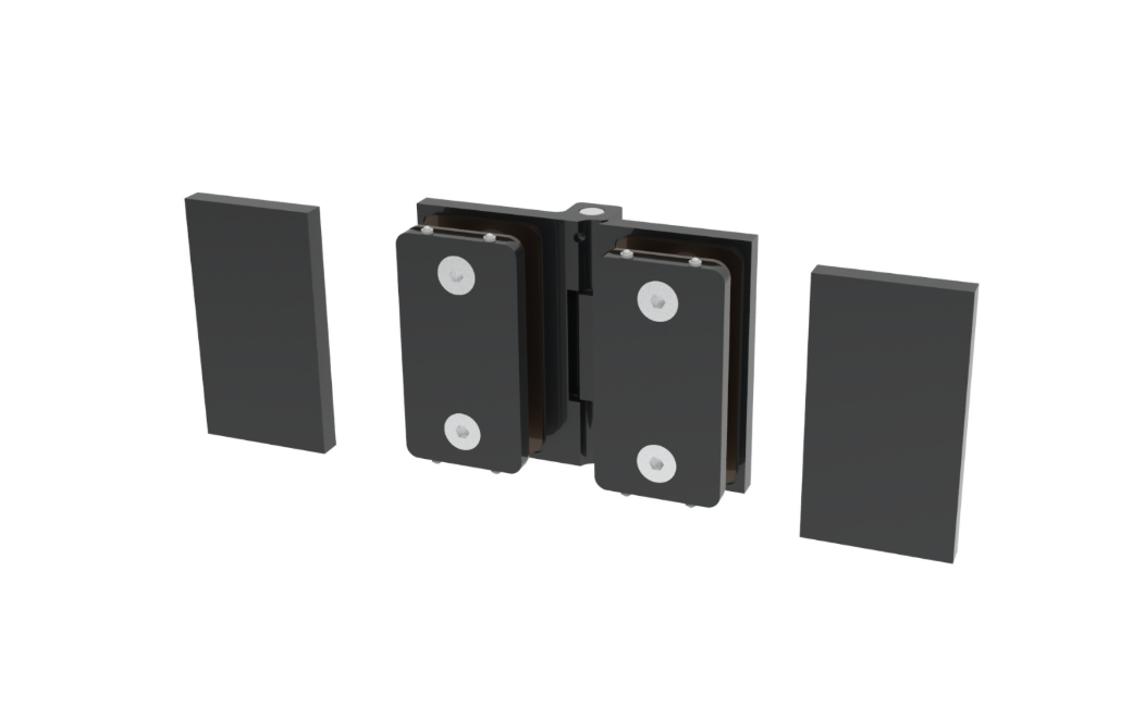 Bifold hinge - glass to glass