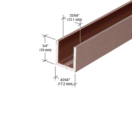 Fixed screen U-channel 12mm