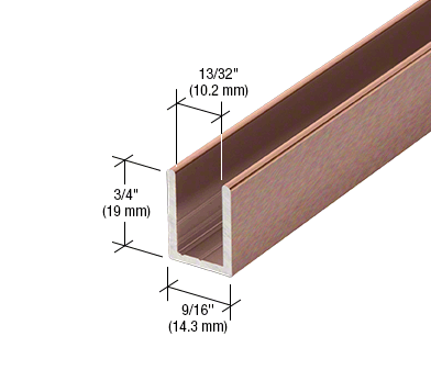 Fixed screen U-channel 10mm