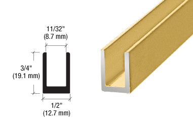 Fixed screen U-channel 8mm