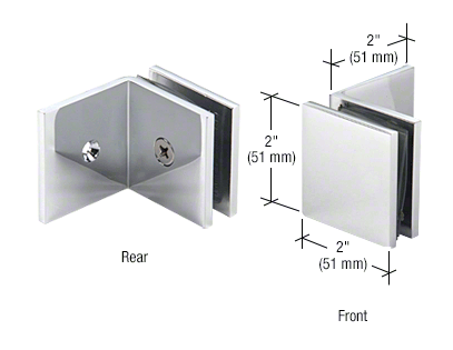 Glass clamp - square wall clamp