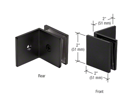 Glass clamp - square wall clamp